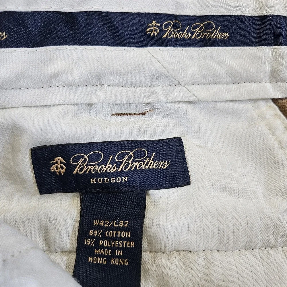 Brooks Brother Mens 42 32‎  Dog Corduroy Pants Hudson Brown Embroidered Tan